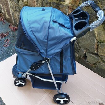 Kočárek pro přepravu domácích mazlíčků - tříkolový - nové - 10