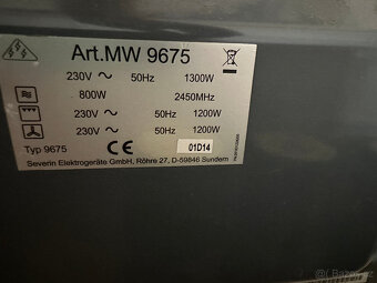 Mikrovlnná trouba Severin 9675 - 10
