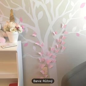 NOVÉ ZBOŽÍ - 3D motýlci - růžové sady - 10