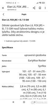 Lyže 130 cm+hůlky 105cm, lyžáky 25cm, vak,vak - 10