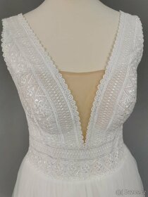 Luxusní nenošené svatební šaty, Bonnel S-M, 38EU - 10