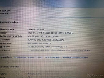 Notebook HP EliteBook 840 G1, i5, SSD 250 GB, 8 GB RAM - 10