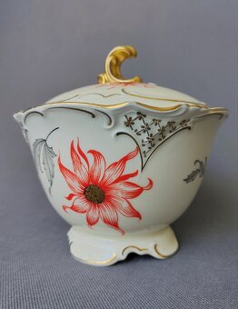 Vynikající porcelánová cukřenka/dóza Zeh Scherzer (1930 rok) - 10