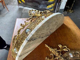 Zrcadlo a konzole s mramorem (132051) - 10