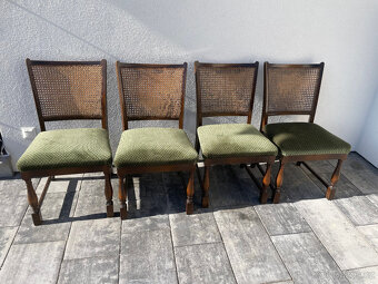 Jídelní souprava stůl a 4 židle Lübke - výplet Thonet - 10