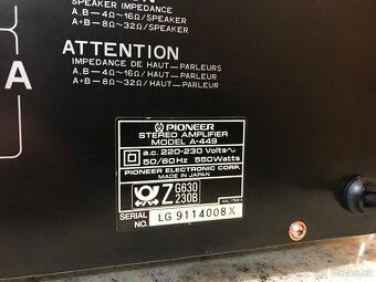 Pioneer A-449 Top stav - 10