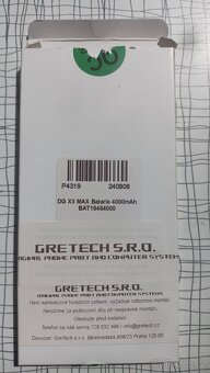nová baterie pro Doogee X5 MAX 4000mAh - 10