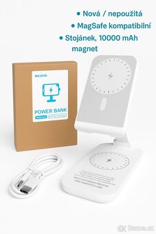 Nová  magnetická stojánková  Power banka - 10