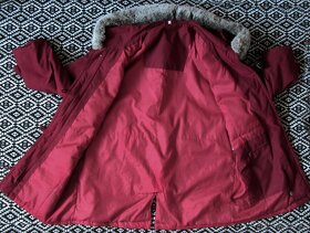 Vintage tmavě červená vrstvená bunda parka - 10