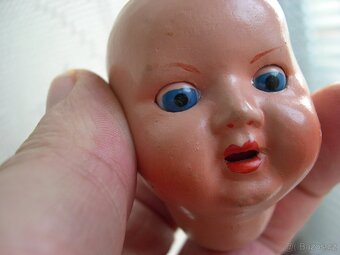starožitná hlavička mrkací panenky, trup - 10