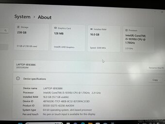 Lenovo ThinkPad T14 Gen 1 16GB RAM i5-10310U 250GB - 10