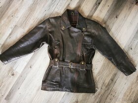 Retro 100 % kožená bunda - 10