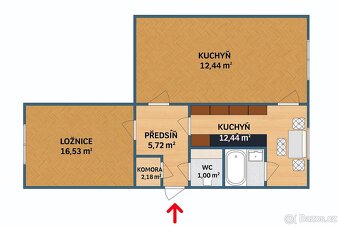 Prodej bytu 2+1 62 m² Buzulucká, Tábor - 10
