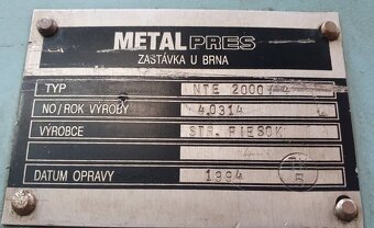 Tabulové nůžky NTE 2000/4 (14272.) - 10
