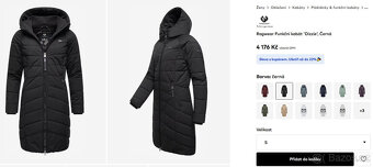 Dámský černý zimní kabát Ragwear S 36 - nový - 10