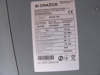ELEKTRICKÝ BOJLER DRAŽICE - OKCE 125 - 125L - 10