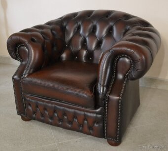 Kožená originál Chesterfield souprava 3+2+1.CENTURION - 10
