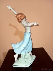 Tančící dívka polo akt ROYAL DUX- ART-DECO v.31cm - 10