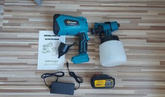 Stříkací Aku pistole Gisam, pro baterie Makita 18V, nová. - 10