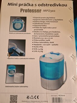 Mini pračka s odstředivkou - Profesor MPZ302 - 10