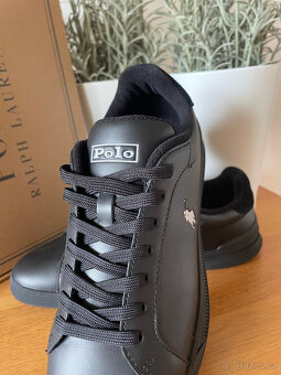 Černé kožené unisex tenisky Polo Ralph Lauren 40 - 10