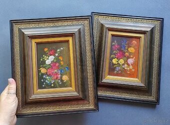 Originální olejová malba "Zátiší s polními květinami" - 10