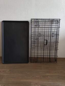 Klec pro psy DOG FANTASY skládací černá (L) 91x56x63cm - 10