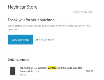 HEYINCAR H1 Smart AI BOX bezdrátové CarPlay / Android Auto - 10