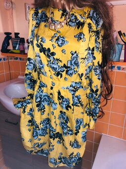 saty# Zara# letni# kosilovesaty#zluta#kvetinove #saten - 10