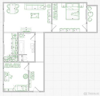 Byt 3+1 (69 m²)garaž. Lesná před rekonstrukcí - 10