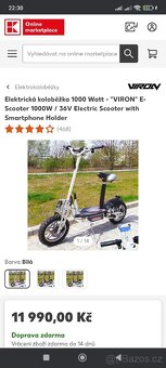Výron nitro elektrokoloběžka 1000 a - 10