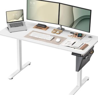 NOVÝ ELEKTRICKÝ VÝŠKOVĚ NASTAVITELNÝ PC STŮL - 4x paměť výšk - 10