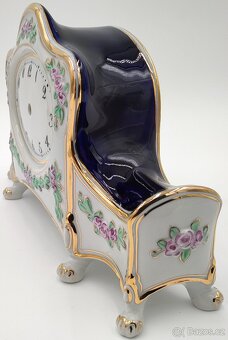 Krásné staré luxusní porcelánové torzo hodin Royal Dux - 10