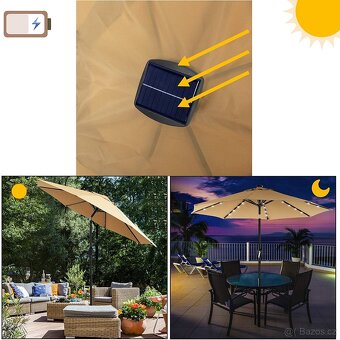 Nový slunečník s LED osvětlením 270245 cm - 10