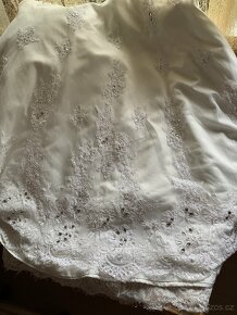 Svatební šaty bez ramínek s kamínky velikost 38 - 10