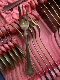 Velká sada starožitného příboru alpaka - 10