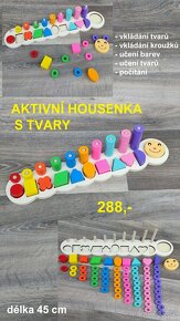 DŘEVĚNÉ MONTESSORI HRAČKY + TVARY - 10