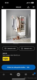 Šatní stojan MULIG ikea - 100,- - 10