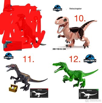 Rôzne dinosaury (8ks) typ lego - nové, nehrané - 10
