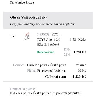 Dětská jídelní židlička Ecotoys - 10