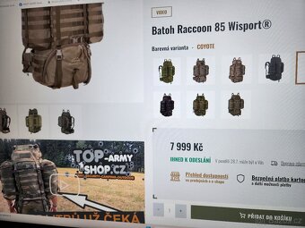 vojenský batoh vz95 ačr taktický wisport raccoon samopal - 10