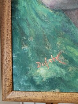 obraz ČERNOŠSKÁ DÍVKA, akt, olej, sign. J. Dufek - 10