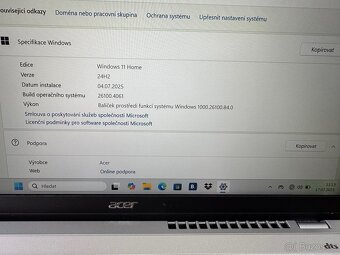 Zánovní celokovový Acer Swift 3, 14” FHD, záruka - 10