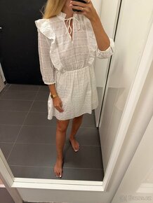 Nové bílé madeira šaty s volánky Gant s visačkou - 10