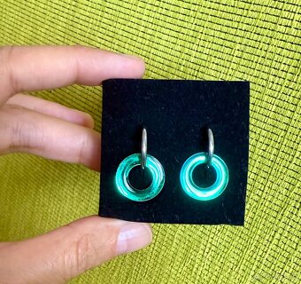 Orig. veselý set přívěsek + náušnice, chameleon, sleva. - 10