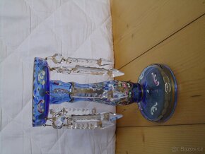 staré skleněné sady, svícny,vázy - 10