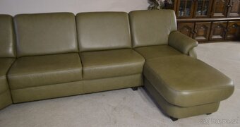 Kožená, rohová sedací souprava do tvaru "U". - 10