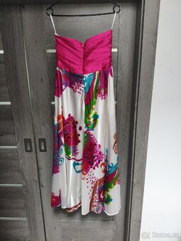 Saténové barevné dlouhé šaty vel. 38 - 10