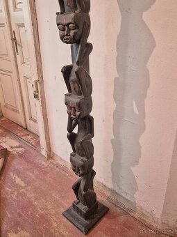 Vysoká africká socha výjimečný dekorativní kus - 10