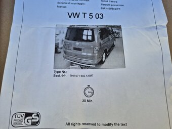 ochranný rám zadního nárazníku VW Transporter T5 , Multivan - 10